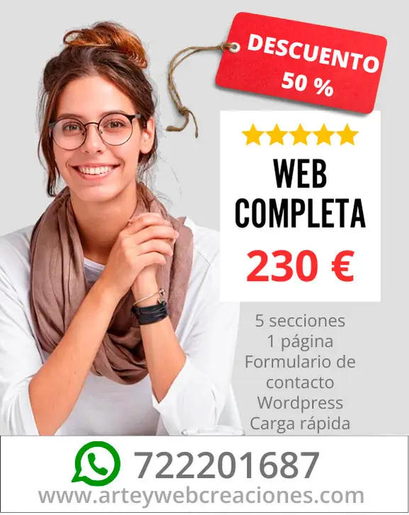 Tu web completa a sólo 230€ España
